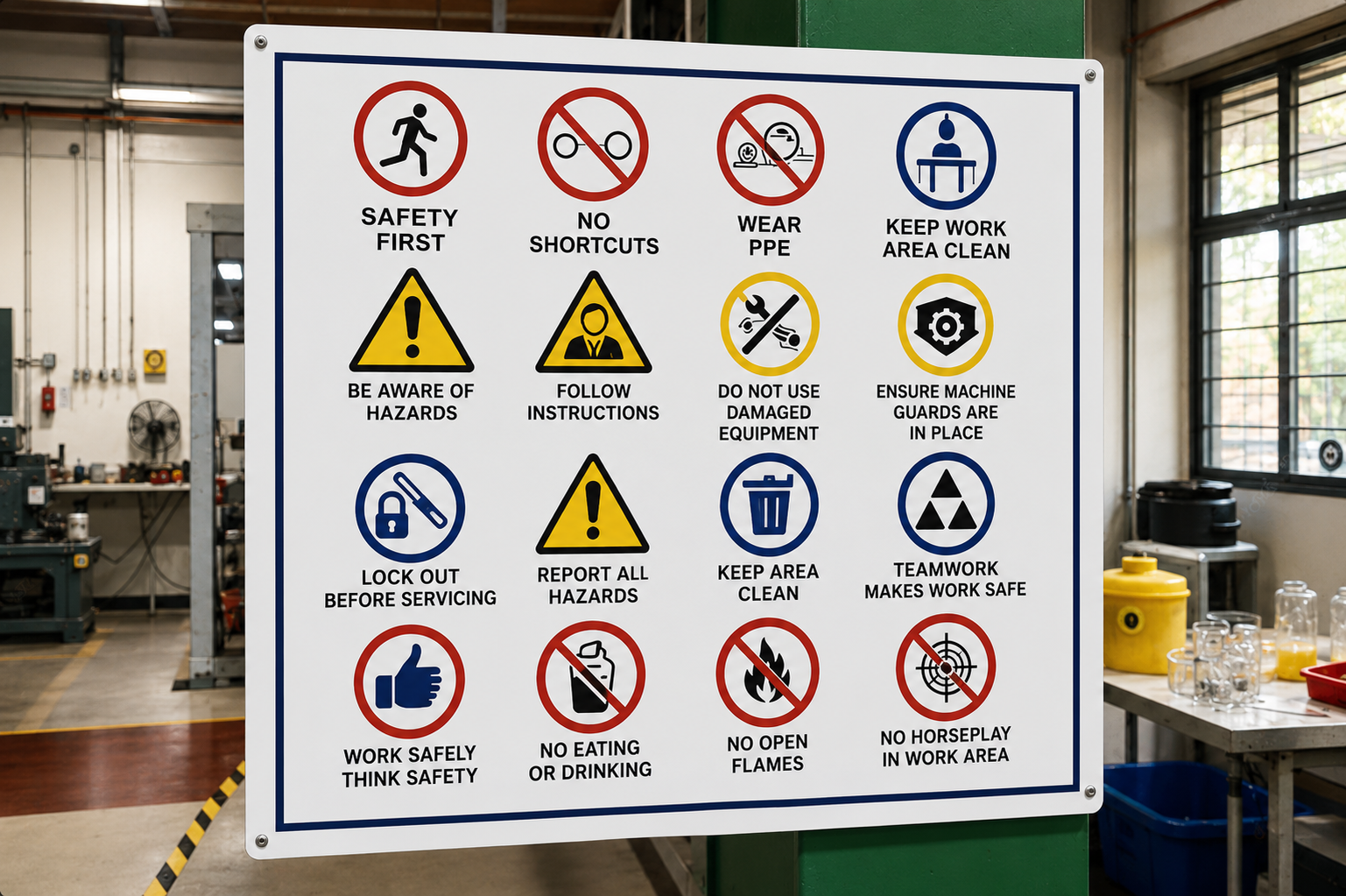 Safety signage and lighting