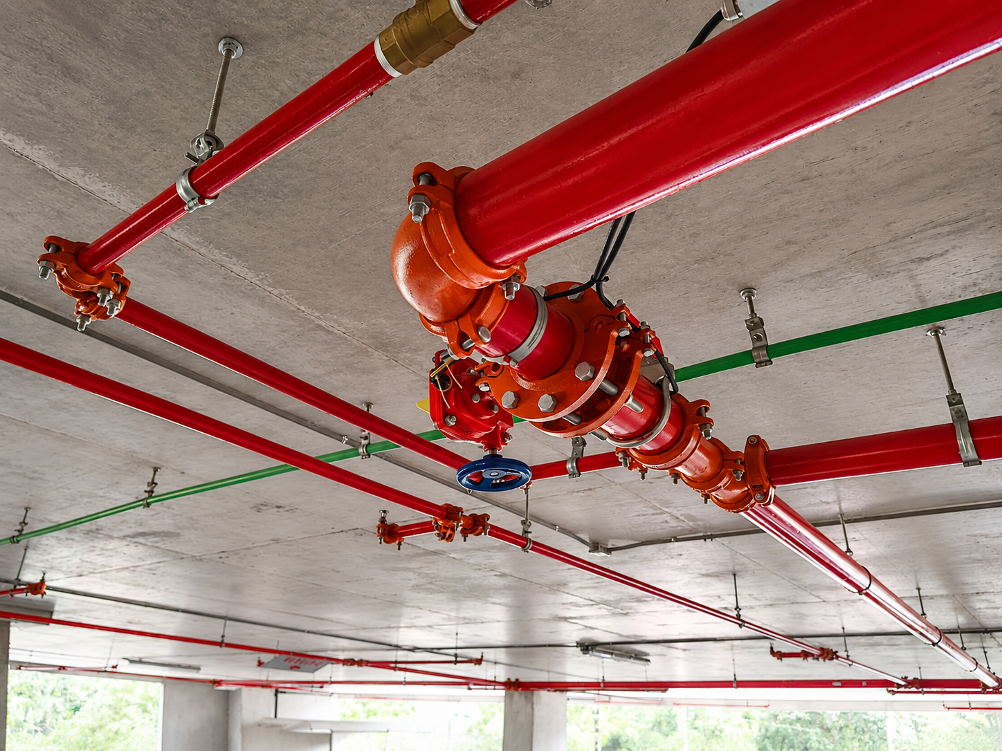 Sprinklers, hose reels and hydrants